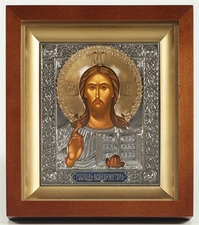 Икона в киоте 11х13 фигурный подрамник золоч Спаситель 235806