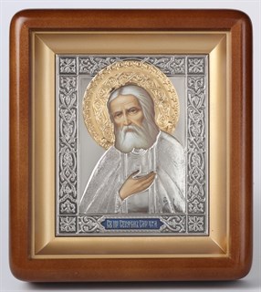 Икона в киоте 11х13 фигурный Серафим Саровский 235832