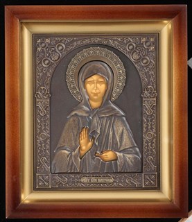 Икона в киоте 15х19 патинированая Матрона 235920