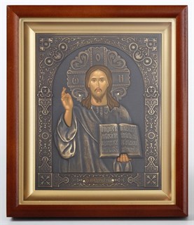 Икона в киоте 15х19 патинированая Спаситель 235925