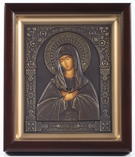 Икона в киоте 15х19 патинированая Умиление 235926