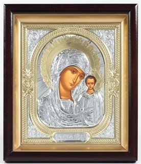 Икона в киоте 18х24 объёмная Казанская Божья Матерь 235958