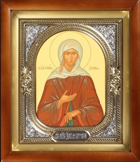 Икона в киоте 18х24 риза-рамка Ксения Петербургская 235971