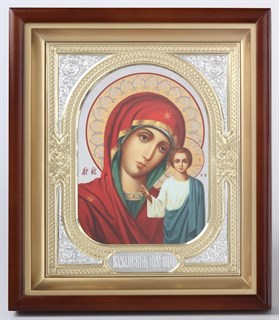 Икона в киоте 18х24 фото риза-рамка Казанская Божья Матерь 235992