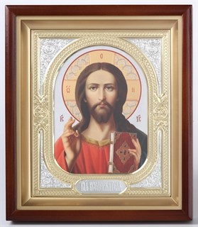 Икона в киоте 18х24 фото риза-рамка Спаситель 235996