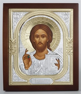 Икона в киоте 18х24 фигурный без подрамника объёмная Спаситель 236009