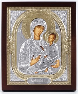 Икона в киоте 18х24 фигурный без подрамника объёмная Тихвинская Божья Матерь 236010