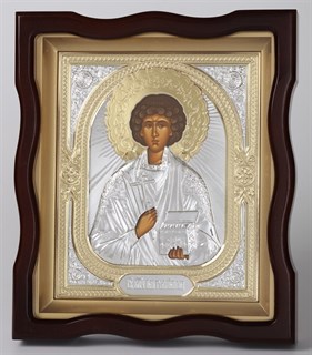 Икона в киоте 18х24 фигурный объёмная Пантелеимон 236026