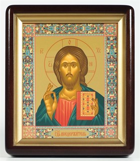 Икона в киоте 18х24 фигурный темпера Спаситель 236066