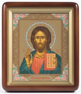 Икона в киоте 18х24 фигурный темпера Спаситель 236068