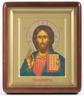 Икона в киоте 18х24 фигурный темпера ковчег Спаситель 236076