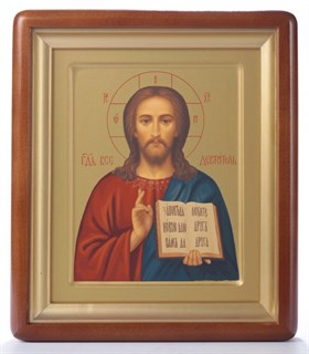 Икона в киоте 18х24 фигурный темпера ковчег Спаситель 236077