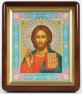 Икона в киоте 18х24 фигурный темпера Спаситель 236079