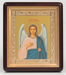 Икона в киоте 18х24 фигурный рамка золочёная Ангел-Хранитель 236161