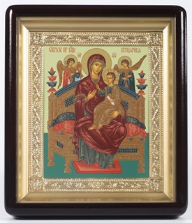 Икона в киоте 18х24 фигурный рамка золочёная Всецарица 236167
