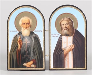 Икона в киоте 18х24 фигурный рамка золочёная Достойно Есть 236169