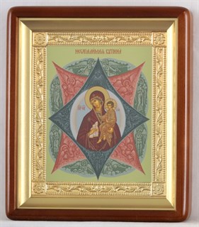 Икона в киоте 18х24 фигурный рамка золочёная Неопалимая Купина 236173