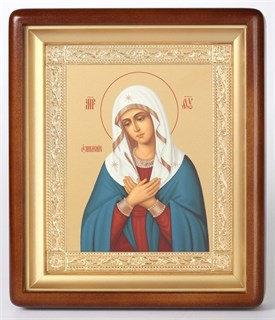 Икона в киоте 18х24 фигурный рамка золочёная Умиление 236193