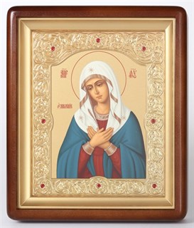 Икона в киоте 18х24 золочёная Умиление 236211