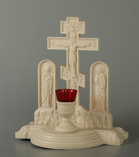 Крест Голгофа с лампадой (искуственный камень) 218902