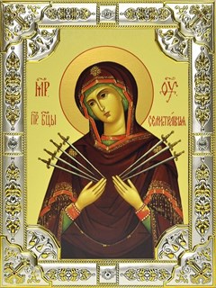 {{photo.Alt || photo.Description || 'Икона освященная Семистрельная икона Божией Матери 18х24 см со стразами'}}