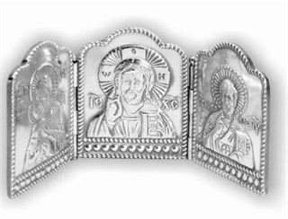 Икона дорожная серебряная Автотриптих 219395