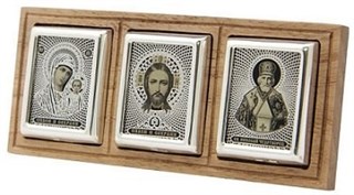 Икона дорожная серебряная Николай Чуд. круг 219400