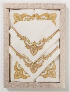 Комплект церковных салфеток выш. а в 6 (33х33) лен в упаковке 216596