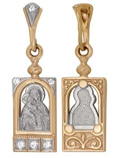 Иконка из золота с фианитами 241160