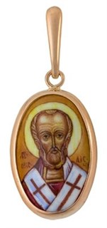 Образок золотой Николай Чудотворец 241214