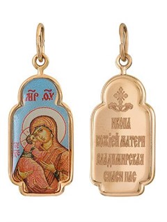 Подвеска золотая Владимирская Божия Матерь 241437