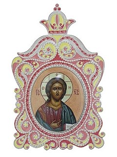 Икона Господь Вседержитель серебряная ювелирная 241547