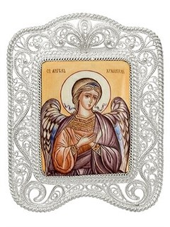 Икона Ангел-Хранитель серебряная ювелирная 241552