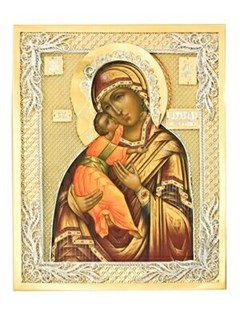 Икона Владимирская Божья Матерь ювелирная серебряная 241558