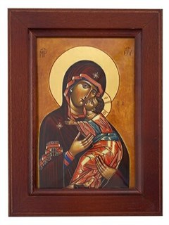 Икона Владимирской Божьей Матери ювелирная серебряная 241559