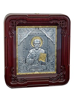 Икона Николай Чудотворец ювелирная серебряная 241567
