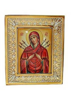 Икона Владимирская Божья Матерь ювелирная серебряная 241661