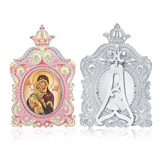 Икона Владимирская Божья Матерь ювелирная серебряная 241679