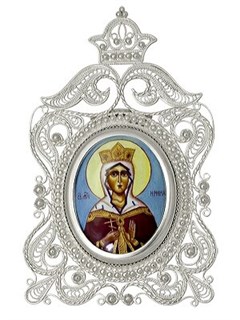 Икона Великомученица Ирина серебряная 241703