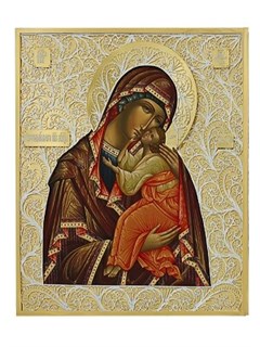 Икона Ярославская Божья Матерь серебряная 241706