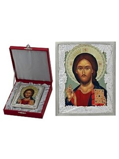 Икона Господь Вседержитель серебряная ювелирная 241729