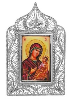 Икона лика Божьей Матери Скоропослушница серебряная 241736