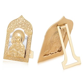 Икона Владимирская Божья Матерь ювелирная серебряная 241738