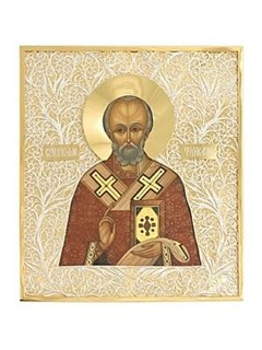 Икона Николай Чудотворец ювелирная серебряная 241762