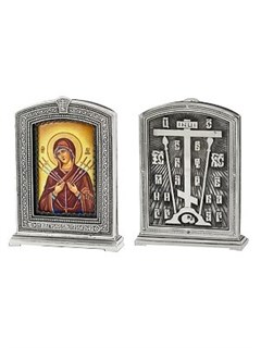 Икона Семистрельная Божья Матерь ювелирная серебряная 241780