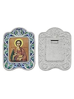 Икона Пантелеймон целитель ювелирная серебряная 241783