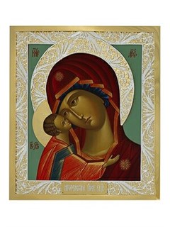 Икона Игоревская Божья Матерь серебряная ювелирная 241797