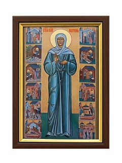 Икона Матроны Московской серебряная ювелирная 241825