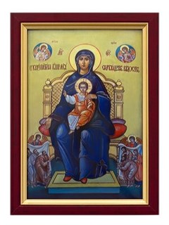 Икона Всех скорбящих радость серебряная ювелирная 241836