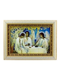 Икона Святая Троица ювелирная серебряная 241839